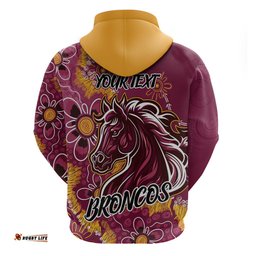 personalised broncos naidoc week 2024 hoodie aboriginal fire burning sparks