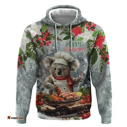 personalised koala chef christmas in july hoodie