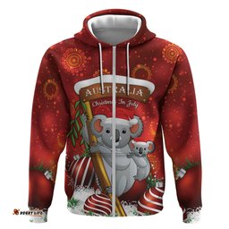 australia koala hoodie christmas in july red