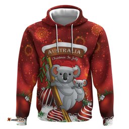 australia koala hoodie christmas in july red
