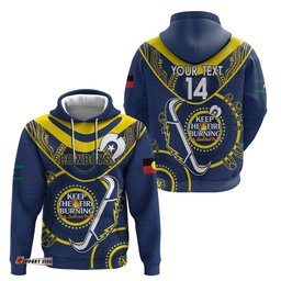 custom nrl cowboys naidoc week hoodie keep the fire burning indigenous art