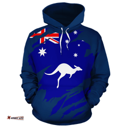 Hoodie Aus Flag Hoodie Kangaroo Map Ver02 Unisex