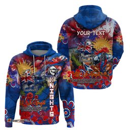 personalised australia rugby knights anzac hoodie newcastle scratch style dt02