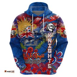 personalised australia rugby knights anzac hoodie newcastle scratch style dt02
