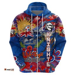 personalised australia rugby knights anzac hoodie newcastle scratch style dt02