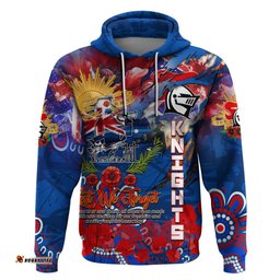 personalised australia rugby knights anzac hoodie newcastle scratch style dt02