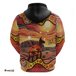 northern territory uluru hoodie ayers rock kangaroo aboriginal art