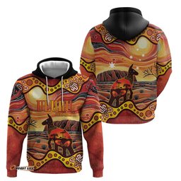 northern territory uluru hoodie ayers rock kangaroo aboriginal art