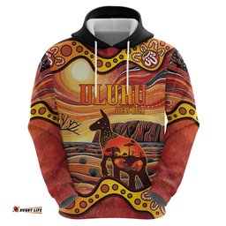 northern territory uluru hoodie ayers rock kangaroo aboriginal art