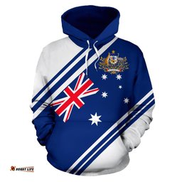 hoodie australian coat of arms hoodie flag map unisex