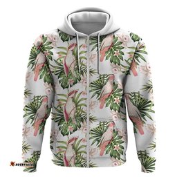 australia pink cockatoo hoodie aussie orchids seamless pattern