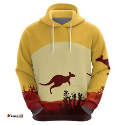 hoodie kangaroo hoodie sunset unisex