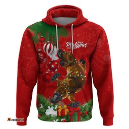 personalised platypus lover hoodie australia merry christmas aboriginal