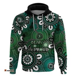 naidoc week 2024 fire burning hoodie aboriginal dots green art