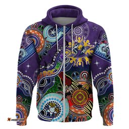 personalised storm naidoc week 2024 hoodie australia aboriginal dot painting dt02