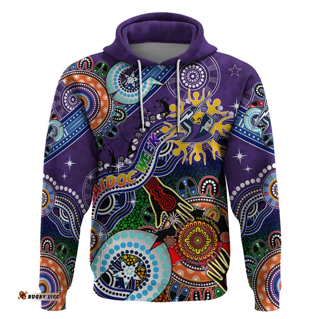 personalised storm naidoc week 2024 hoodie australia aboriginal dot painting dt02