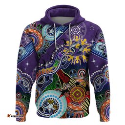 personalised storm naidoc week 2024 hoodie australia aboriginal dot painting dt02
