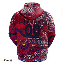 custom naidoc week 2024 demons hoodie aboriginal animals keep the fire burning dt02