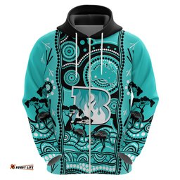 custom brisbane heat cricket hoodie happy australia day aboriginal art
