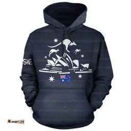 Hoodie Sydney Opera Hoodie Australian Coat Of Arms Kangaroo Flag Unisex