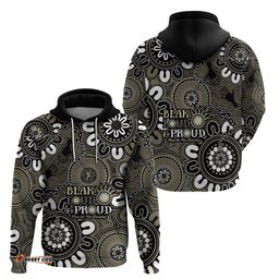 naidoc week 2024 fire burning hoodie aboriginal dots black art