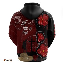 anzac aboriginal australia hoodie for the fallen