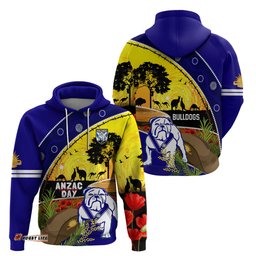 bulldogs anzac day hoodie rosemary starring night style