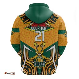 australia wallabies rugby anzac custom hoodie poppy soldier with aboriginal dots art