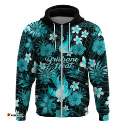 australian heat cricket hoodie baeuty pacific hibiscus and polynesian pattern