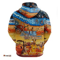 australia kangaroo aboriginal camping hoodie aussie outback camping with beer dt02