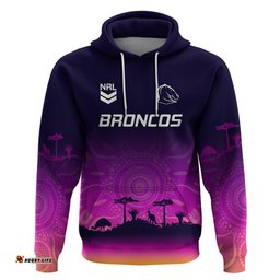custom nrl broncos hoodie the starry night indigenous aboriginal