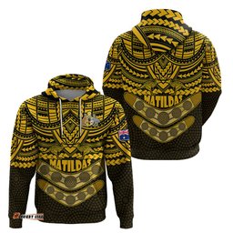 matildas soccer hoodie polynesian and aboriginal gold vibe