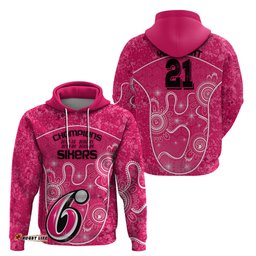custom sydney sixers cricket hoodie the fourth time champions aboriginal