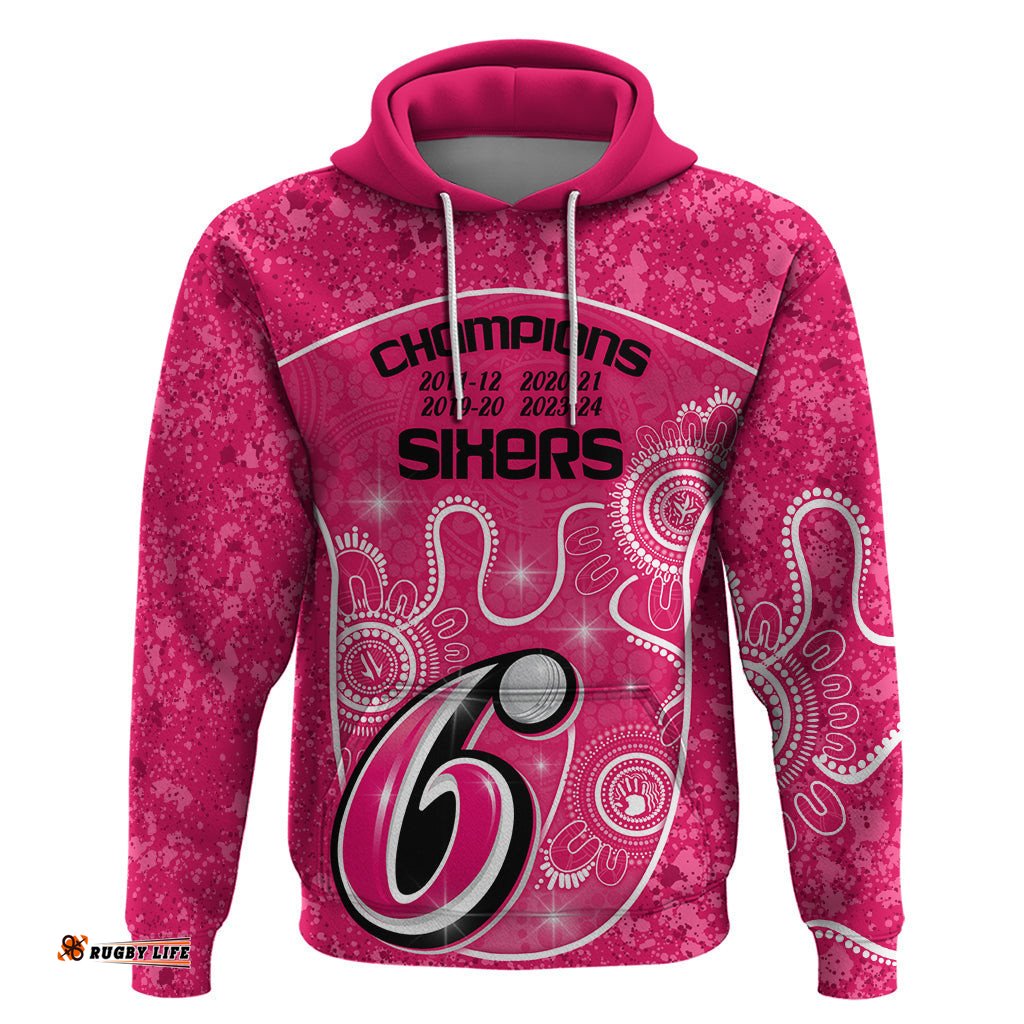 custom sydney sixers cricket hoodie the fourth time champions aboriginal