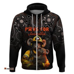 personalised paws for australia hoodie bushfire awareness indigenous aboriginal
