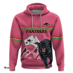 custom australia day panthers hoodie nrl 2024 sydney opera house with map pink