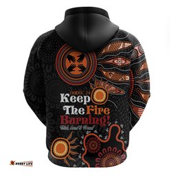 australia naidoc 2024 hoodie keep the fire burning aboriginal art