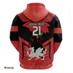 custom dragons rugby anzac hoodie gallipoli soldier with aboriginal art