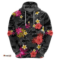 panthers rugby hoodie beautiful floral pattern spring summer vibe