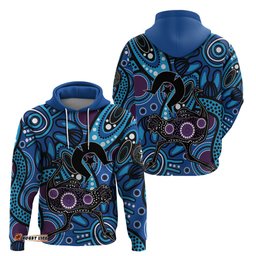 emu naidoc 2024 hoodie aboriginal art style