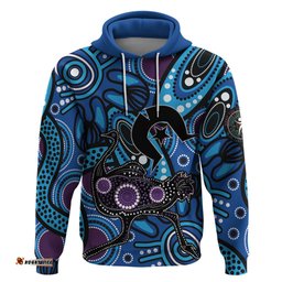 emu naidoc 2024 hoodie aboriginal art style