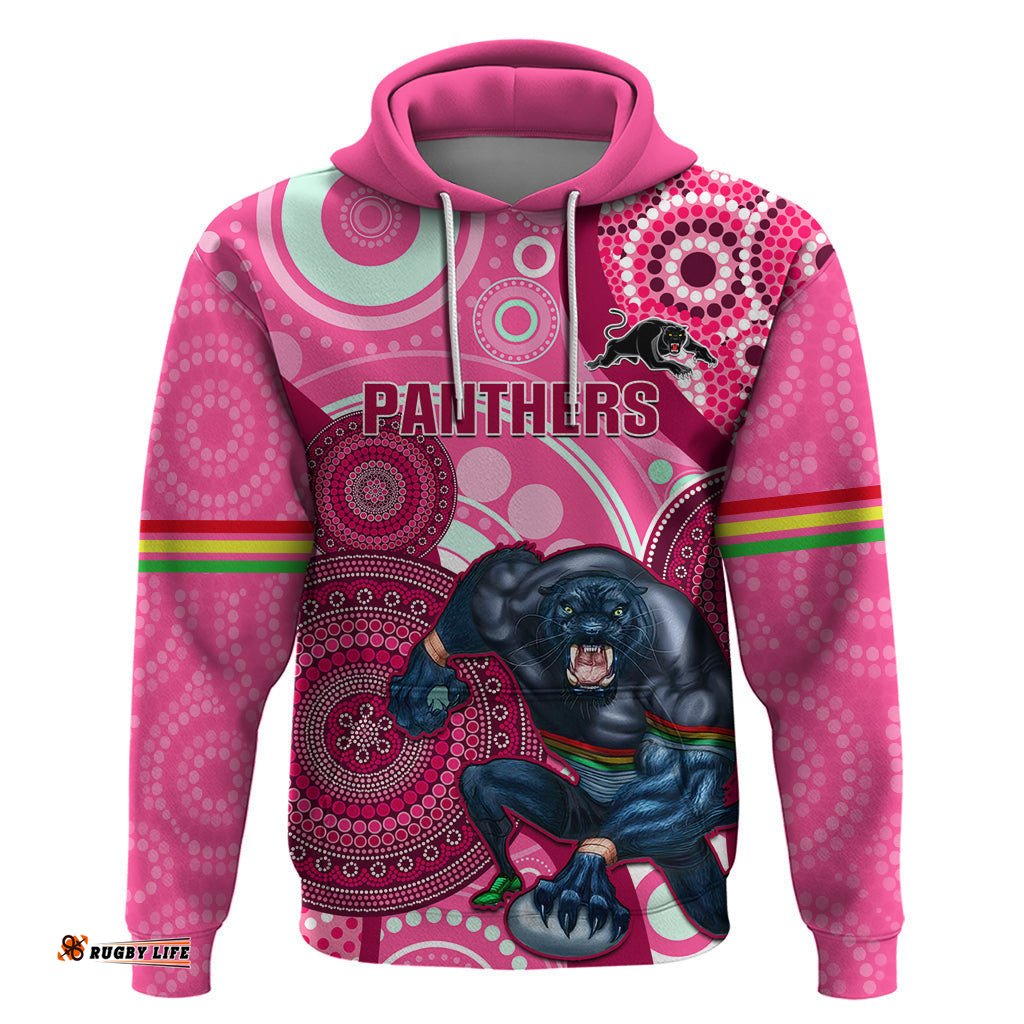 custom nrl panthers hoodie indigenous penrith dynamic pink version