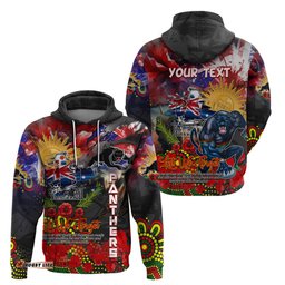 personalised australia rugby panthers anzac hoodie penrith scratch style dt02