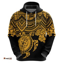 custom australia matildas hoodie hibiscus and turtle with polynesian pattern