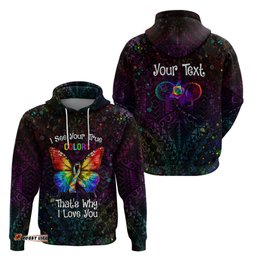i see your true colors personalised hoodie autism awareness