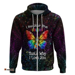 i see your true colors personalised hoodie autism awareness