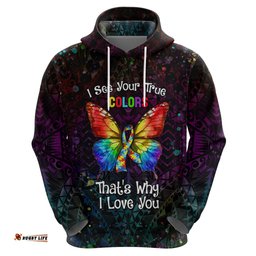 i see your true colors personalised hoodie autism awareness