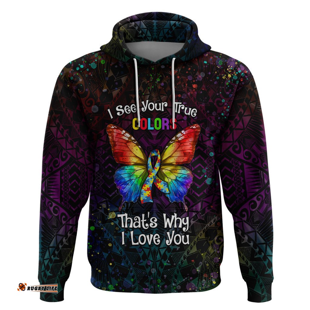 i see your true colors personalised hoodie autism awareness