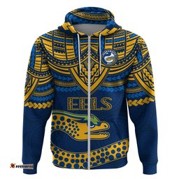 eels rugby hoodie polynesian and aboriginal vibe