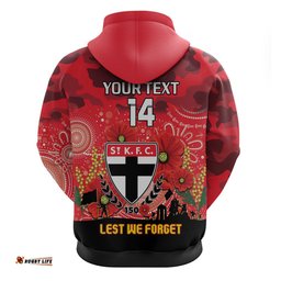 custom st kilda football anzac hoodie gallipoli camouflage with poppies